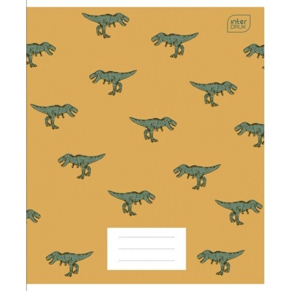 Тетрадь школьная Interdruk Dino, 12 листов, клетка Тетрадь школьная Interdruk Dino, 12 листов, клетка