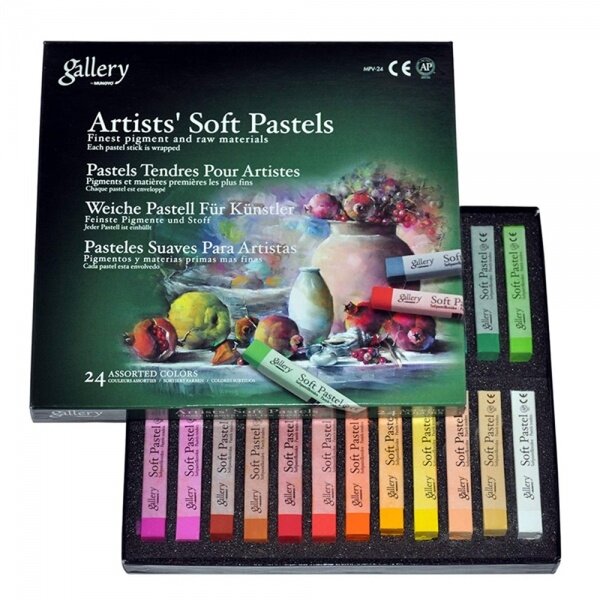 Sausos pastelės rinkinys Mungyo Gallery Extra Soft 24 spalvų 2