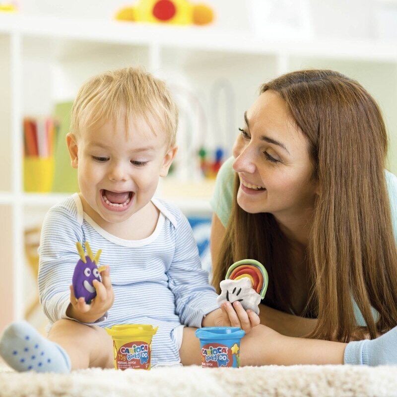Savaime kietėjanti modeliavimo masė Carioca Baby Do, 4 spalvų rinkinys, 150 g indeliai, nuo 12 mėnesių 1 Savaime kietėjanti modeliavimo masė Carioca Baby Do, 4 spalvų rinkinys, 150 g indeliai, nuo 12 mėnesių 1
