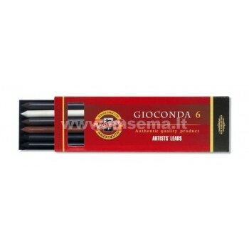 Стержни для рисования художественные в наборе Koh-I-Noor Gioconda 4869 III 5.6 mm 6 штук Стержни для рисования художественные в наборе Koh-I-Noor Gioconda 4869 III 5.6 mm 6 штук