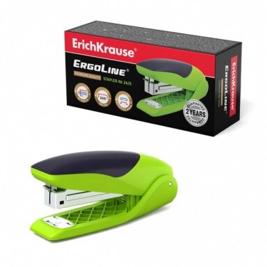Cтеплер №24/6 ErichKrause ErgoLine до 30 листов, ярко-салатовый Cтеплер №24/6 ErichKrause ErgoLine до 30 листов, ярко-салатовый