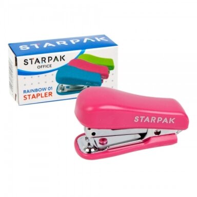 Мини-степлер №10 Starpak до 10 листов, розовый Мини-степлер №10 Starpak до 10 листов, розовый
