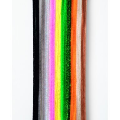 Šenilinės virvutės su vielute Folia 50 cm, 10 vnt.