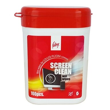 Servetėlės ekranų valymui 100 vnt plastikinėje dėžutėje