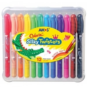 Amos Silky Crayons 12 colours