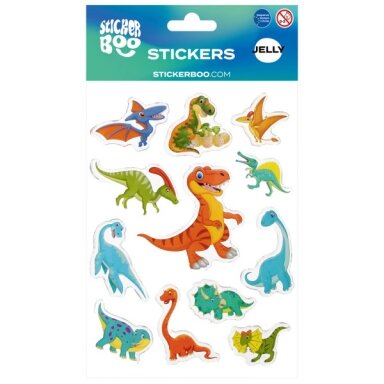 Silikoniniai lipdukai 15x20 cm Dinosaurs 2