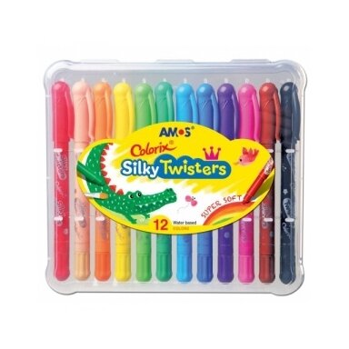 Amos Silky Crayons 12 colours