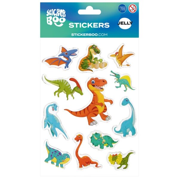 Силиконовые наклейки 15x25 см Dinosaurs