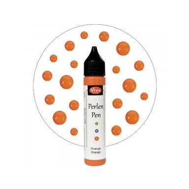 Skysti perlai VIVA Decor 25 ml, oranžinės sp.Nr.300