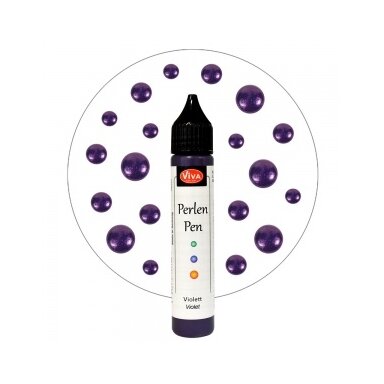 Skysti perlai VIVA Decor 25 ml, violetinės sp.Nr.500