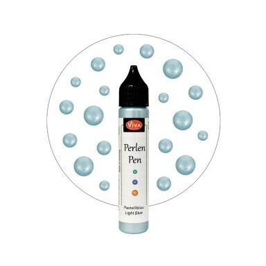 Skysti perlai VIVA Decor 25 ml, žydros sp.Nr.601