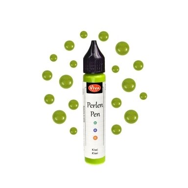 Skysti perlai VIVA Decor 28 ml, kivi spalvos