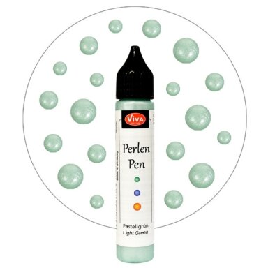 Skysti perlai VIVA Decor 28 ml, pastelinės žalios sp.Nr.701