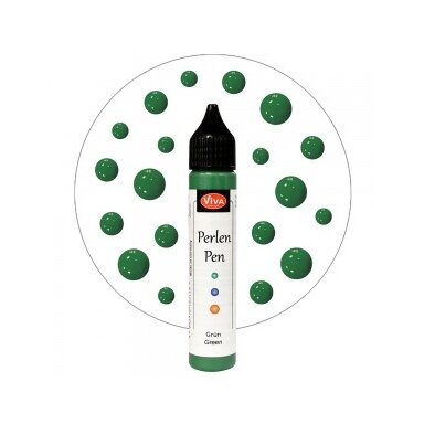 Skysti perlai VIVA Decor 28 ml, žalios sp.Nr.700