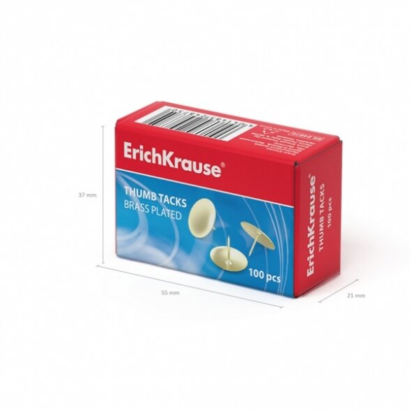 Кнопки металлические омедненные ErichKrause 3
