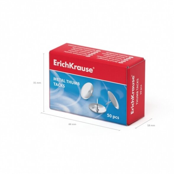 Кнопки металлические никелированные ErichKrause 3