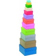 Coloured Boxes for decoration SQUARE, Set of 12, assoretd sizes 1