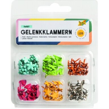 Brads SWEET, 120 pieces, colours and sizes assorted