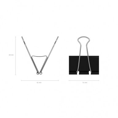 Binder clips ErichKrause®, 51 mm, (box 12 pcs) Binder clips ErichKrause®, 51 mm, (box 12 pcs)