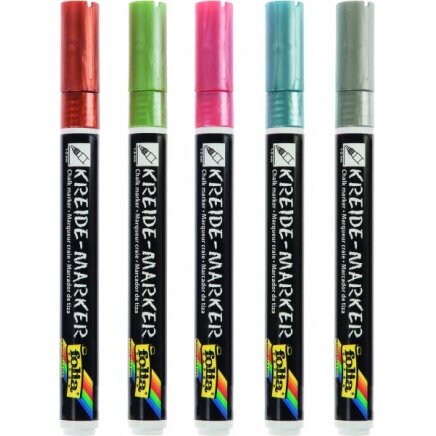 Chalk Markers METALLIC EFFECTS Set of 5 1