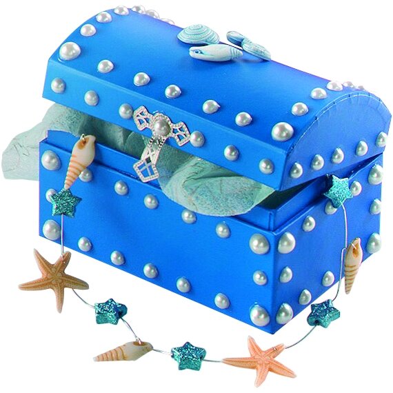 Coloured Boxes for decoration CHEST, Set of 6,  assorted sizes 3