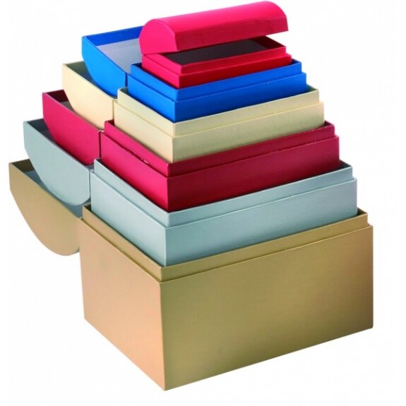 Coloured Boxes for decoration CHEST, Set of 6,  assorted sizes