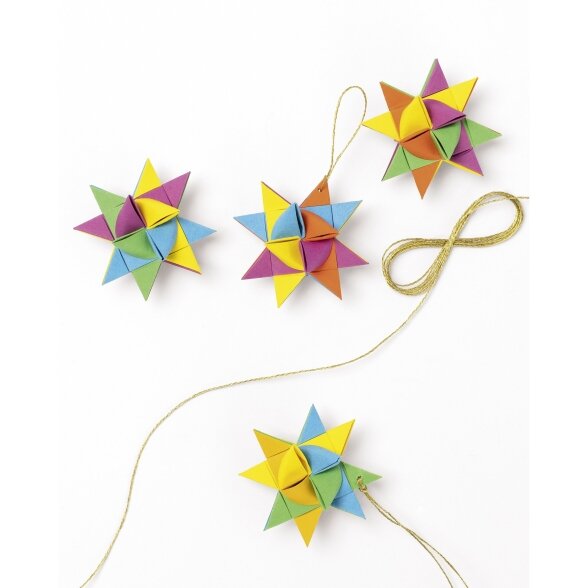 Paper Stripes for star making 130g/m², 35x1cm, 100 stripes, ALL YEAR ROUND colours 3