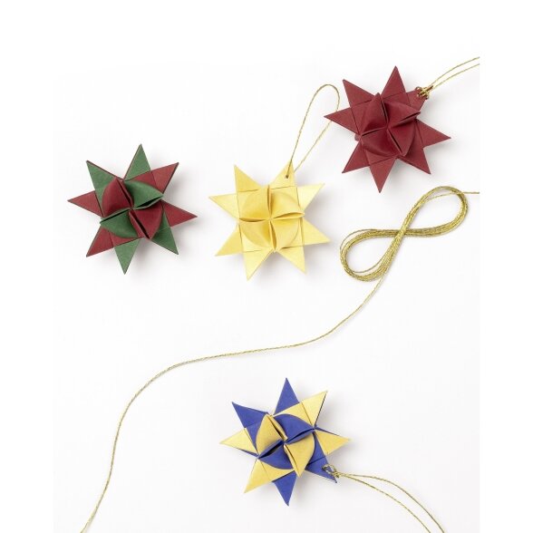 Paper Stripes for star making 130g/m², 35x1cm, 100 stripes, X-MAS colours 3