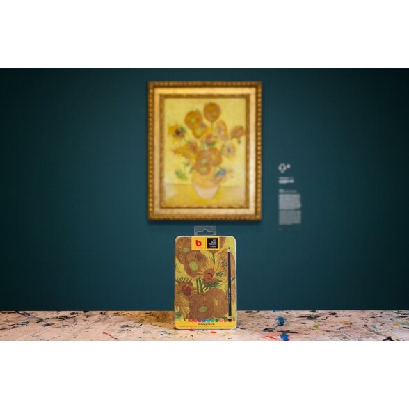 Spalvotų pieštukų rinkinys Bruynzeel Van Gogh museum, Sunflowers,  12 spalvų 3