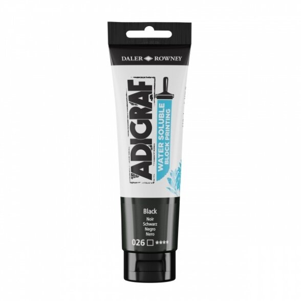 Spaudos dažai vandens pagrindu Daler-Rowney Adigraf 150 ml juodi Spaudos dažai vandens pagrindu Daler-Rowney Adigraf 150 ml juodi