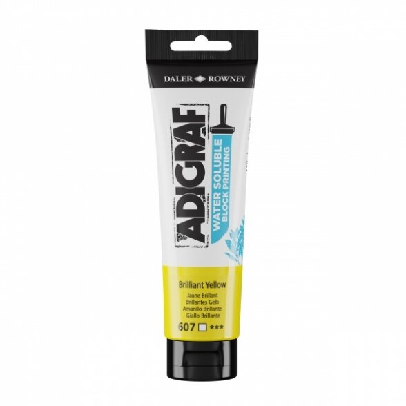 Spaudos dažai vandens pagrindu Daler-Rowney Adigraf 150 ml ryškiai geltoni Spaudos dažai vandens pagrindu Daler-Rowney Adigraf 150 ml ryškiai geltoni