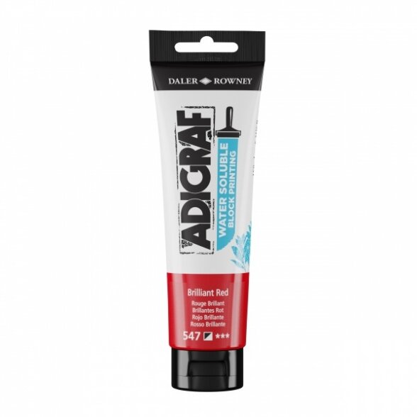Spaudos dažai vandens pagrindu Daler-Rowney Adigraf 150 ml ryškiai raudona