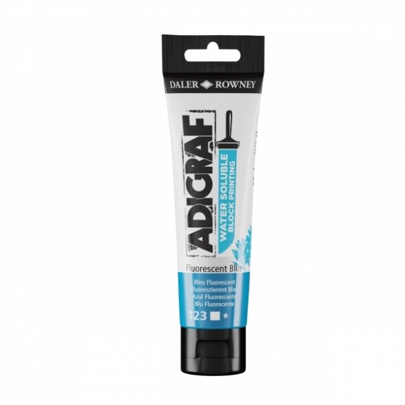 Spaudos dažai vandens pagrindu Daler-Rowney Adigraf 59 ml fluorescentiniai mėlyni Spaudos dažai vandens pagrindu Daler-Rowney Adigraf 59 ml fluorescentiniai mėlyni