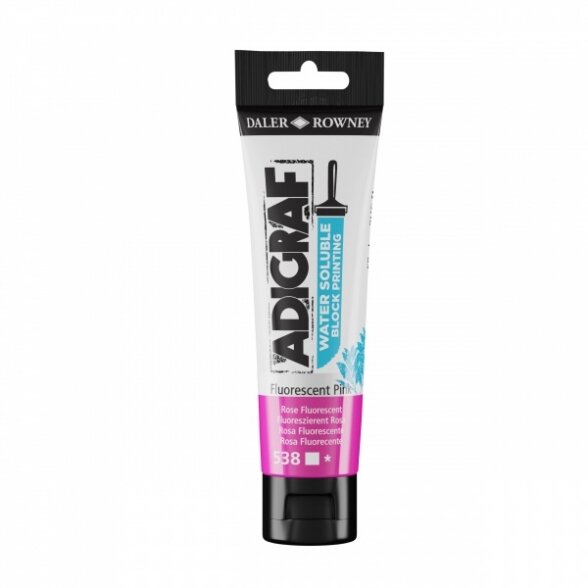 Spaudos dažai vandens pagrindu Daler-Rowney Adigraf 59 ml fluorescentiniai rožiniai Spaudos dažai vandens pagrindu Daler-Rowney Adigraf 59 ml fluorescentiniai rožiniai