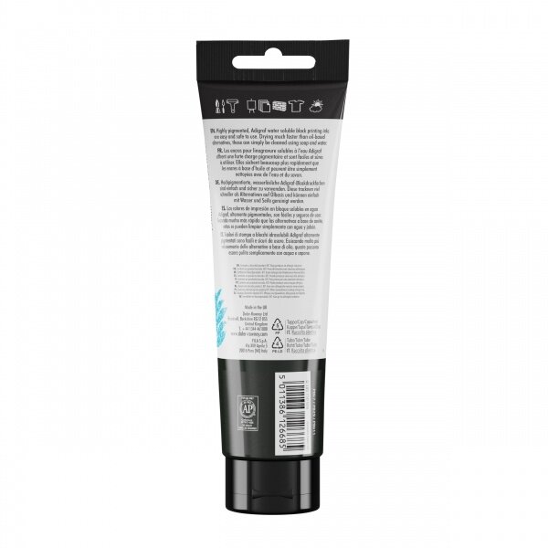 Spaudos dažai vandens pagrindu Daler-Rowney Adigraf 150 ml juodi 1