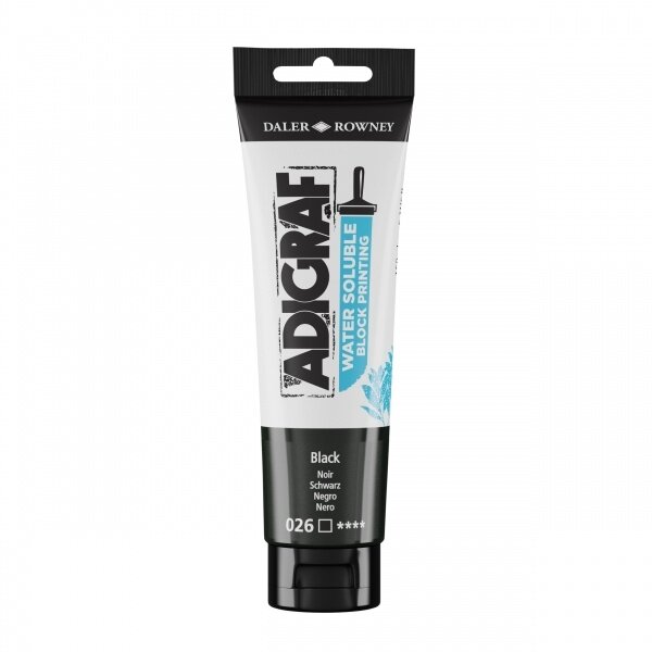 Spaudos dažai vandens pagrindu Daler-Rowney Adigraf 150 ml juodi