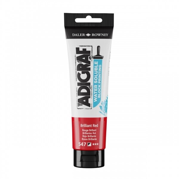 Spaudos dažai vandens pagrindu Daler-Rowney Adigraf 150 ml ryškiai raudona Spaudos dažai vandens pagrindu Daler-Rowney Adigraf 150 ml ryškiai raudona