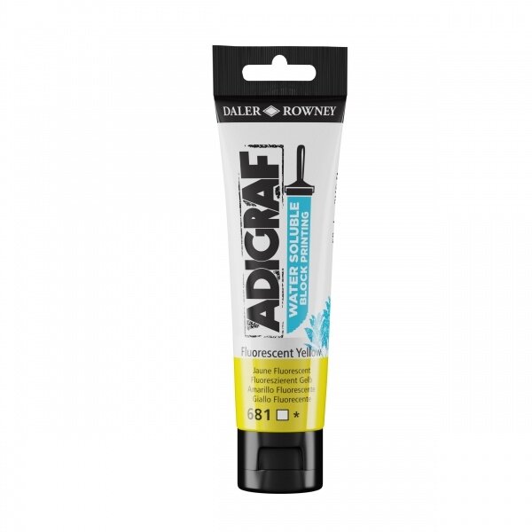 Spaudos dažai vandens pagrindu Daler-Rowney Adigraf 59 ml fluorescentiniai geltoni Spaudos dažai vandens pagrindu Daler-Rowney Adigraf 59 ml fluorescentiniai geltoni