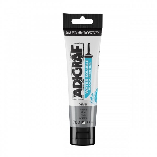 Spaudos dažai vandens pagrindu Daler-Rowney Adigraf 59 ml sidabro spalvos Spaudos dažai vandens pagrindu Daler-Rowney Adigraf 59 ml sidabro spalvos