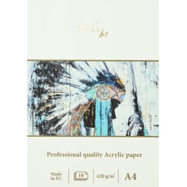 Tapybos akrilu sąsiuvinis PRO SMLT A4 420 g/m2 10 lapų Tapybos akrilu sąsiuvinis PRO SMLT A4 420 g/m2 10 lapų