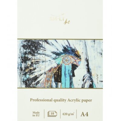 Tapybos akrilu sąsiuvinis PRO SMLT A4 420 g/m2 10 lapų Tapybos akrilu sąsiuvinis PRO SMLT A4 420 g/m2 10 lapų