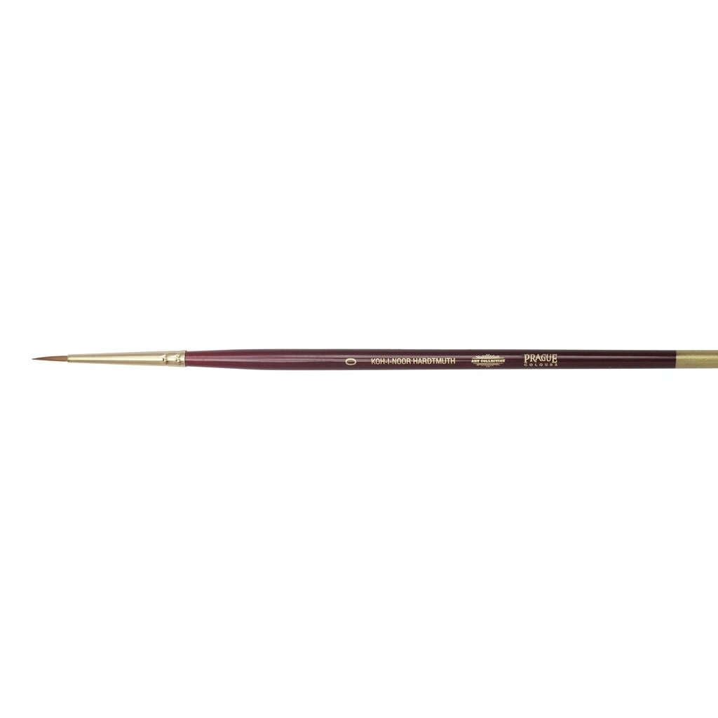 Kolinsky Koh-I-Noor 9935 Round with Short Handle Brush No.0 Kolinsky Koh-I-Noor 9935 Round with Short Handle Brush No.0