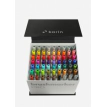 Маркеры кисточковые художественные в наборе  Karin Brushmarker PRO Exclusive 60 цветов + 3 блендера 1