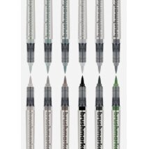 Teptukiniai markeriai Karin Brushmarker PRO Grey Colours 12 pilkų spalvų 1