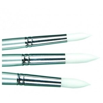 White Synthetic 2105 Round Long Handle Brush No.0