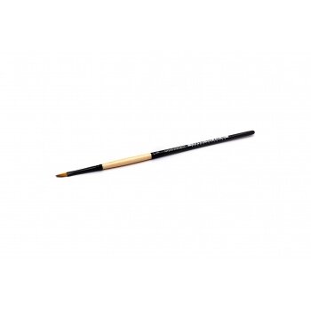Double-Colored Sinthetic 2130 Dagger Black Shadow Ferrule Short Handle Brush 1/8"