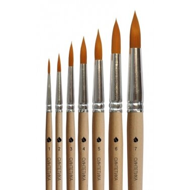Synthetic Round Short Handle Brush No.2 1