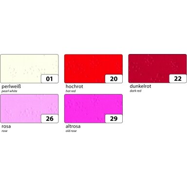 Textured Card HEART DESIGN 220g/m², 50x70cm, 5 sheets, pearl white