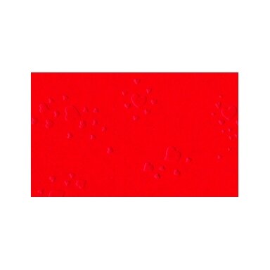 Textured Card HEART DESIGN 220g/m², 50x70cm, 5 sheets, hot red