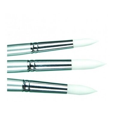 White Synthetic 2105 Round Long Handle Brush No.0